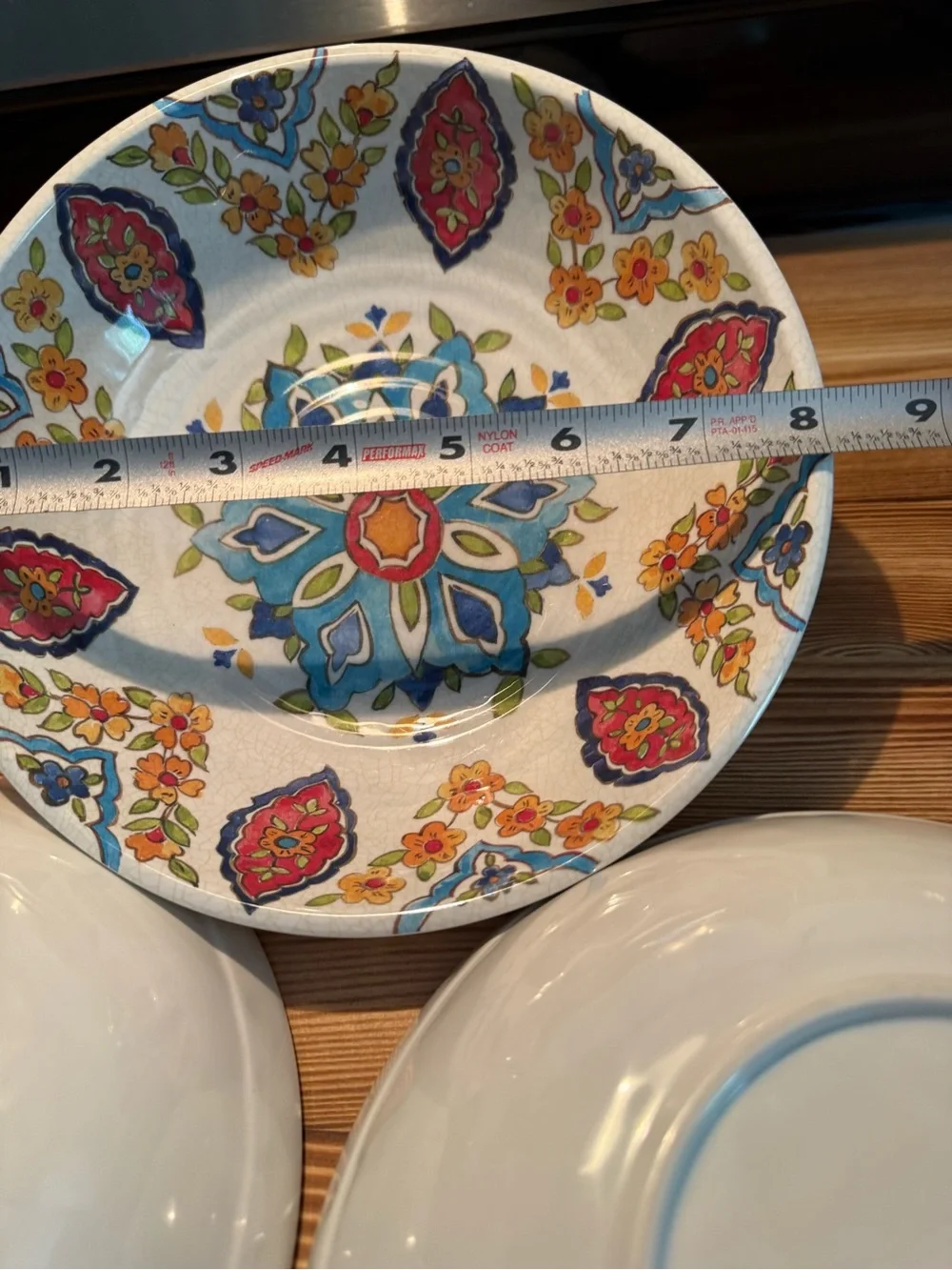 S/4 Williams Sonoma Iznik Tile Indoor/Outdoor Melamine Bowls, 2016